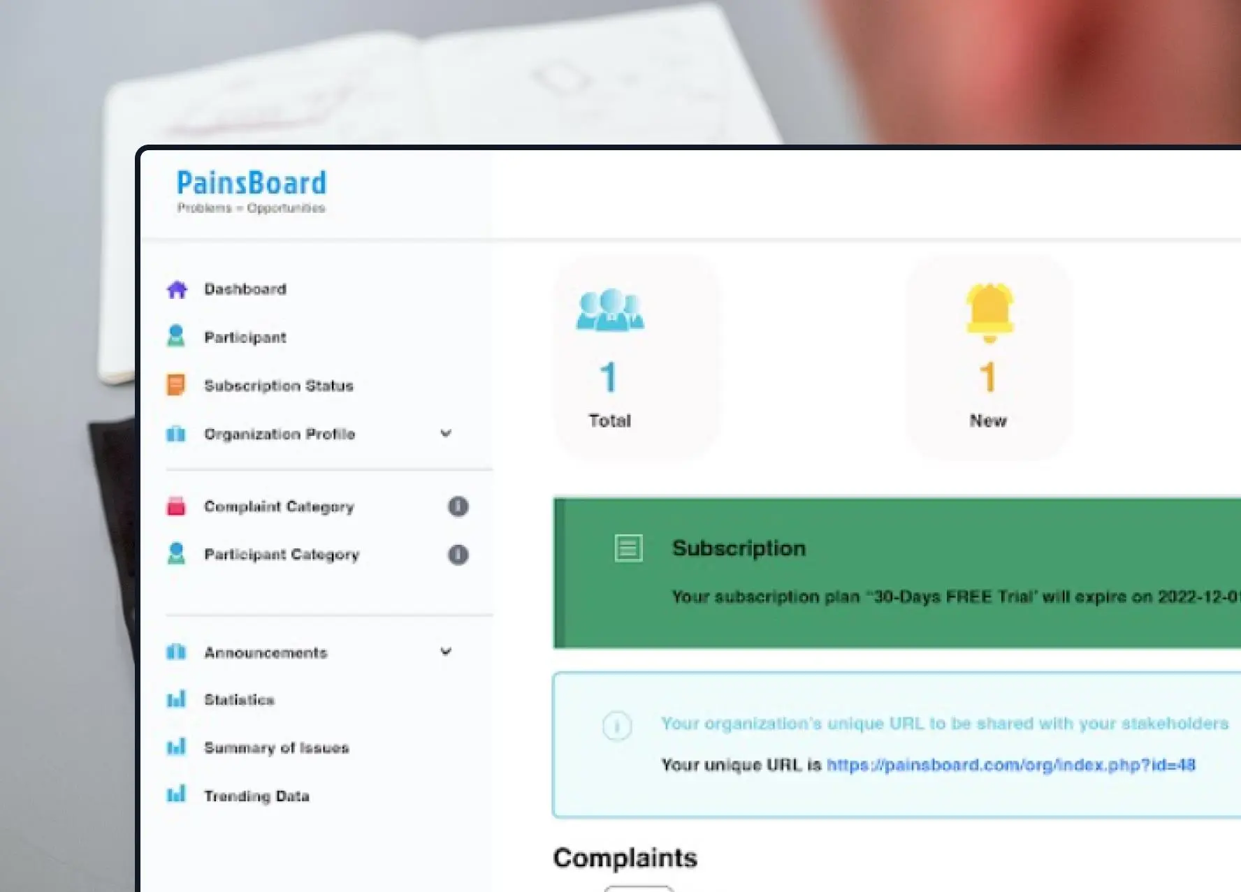 Painsboard - Complaints Board